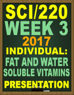 SCI/220 Fat and Water Soluble Vitamins Presentation