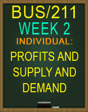 BUS/211 WEEK 2 PROFITS AND SUPPLY AND DEMAND 2015 NEW TUTORIAL