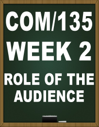 COM135 WEEK 2 ROLE OF THE AUDIENCE TUTORIAL