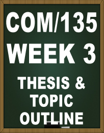 COM135 WEEK 3 THESIS AND TOPIC OUTLINE TUTORIAL