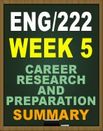 ENG222 WEEK 5 CAREER AND RESEARCH AND PREPARATION