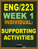 ENG/223 SUPPORTING ACTIVITY