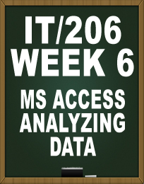 IT206 What are the five basic steps required for analyzing data using Microsoft Access? 