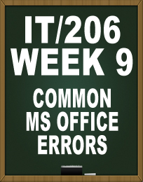IT206 COMMON OFFICE ERRORS