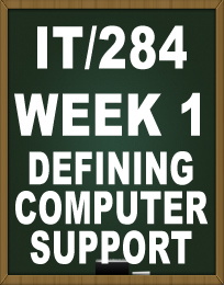 IT284 WEEK 1 DEFINING COMPUTER SUPPORT