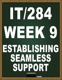 IT284 WEEK 9 ESTABLISHING SEAMLESS SUPPORT TUTORIAL