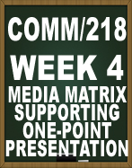 COMM218 FORMS OF MEDIA MATRIX