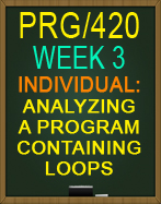 PRG/420 Analyzing a Program Containing Loops