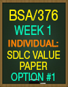 BSA/376 SDLC VALUE PAPER