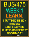 BUS/475T WEEK 1 Learn: Strategic Design Process