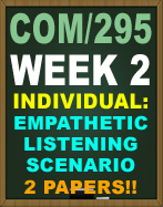 COM/295 Empathetic Listening Scenario