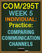 COM/295T Week 5 Comparing Communication Channels