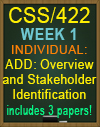 CSS/422 ADD: Overview and Stakeholder identification