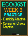 ECO/365T WK3 Elasticity and Consumer Choice Homework Quiz